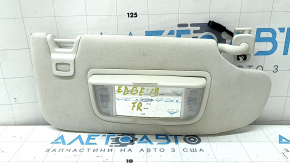 Right visor Ford Edge 15 - gray, without hook, without plug, for dry cleaning
