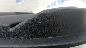Door trim panel rear left Ford Edge 19-24 black Titanium, insert and armrest black leather, white stitching, with handle, scratches