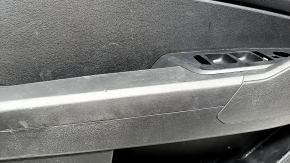 Kia Sportage 23-25 front left door panel trim, black, armrest black plastic, dark gray insert, scratches