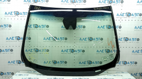 Ford Edge 19-24 windshield with heated lane keeping camera, moldings, and rain sensor, glass scuffed, air leaking along the edge