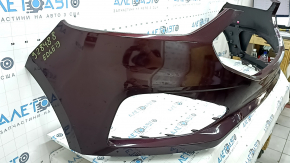 Front bumper, bare, 19-24 Ford Edge, without parking sensors, burgundy