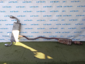 Rear muffler with barrel for Ford Edge 18-24 2.0T AWD with catalytic converter