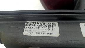 Right side mirror assembly for Ford Edge 19-24, 12-pin, turn signal, backlight, heated, BSM, burgundy, scratches on glass