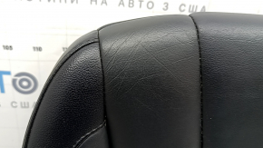 Ford Edge 15-24 rear seat cushion, black leather, titanium, perforated, electric, scratches, dents, foam breakage