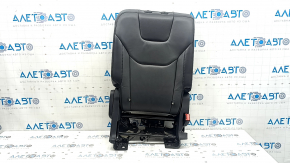 Right rear seat backrest, 2nd row, Ford Edge 15-24, combined black leather with Alcantara, heated, electric, Titanium