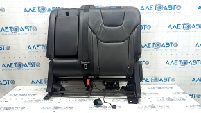 Backrest of the rear row of seats 2nd row left Ford Edge 15-24 leather black, Titanium, with belt and armrest, electric
