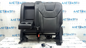 Backrest of the rear row of seats 2nd row left Ford Edge 15-24 leather black, Titanium, with belt and armrest, electric