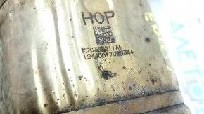 Ford Edge 15-18 2.0T exhaust pipe with catalytic converter, corrugated mesh is torn