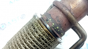 Ford Edge 15-18 2.0T exhaust pipe with catalytic converter, corrugated mesh is torn