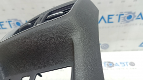 Rear center console trim for Infiniti QX50 19-22, black with chrome, with deflector, for heated rear seats, scratches, cracks in fasteners