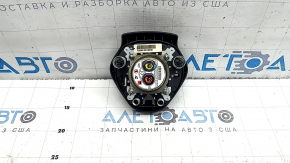 The driver's side airbag in the steering wheel of the Infiniti QX50 19-20 is black and the mount is broken.