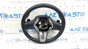 Infiniti QX50 19-20 black leather steering wheel with buttons and paddles