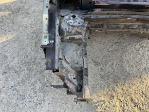 Front right quarter panel of a 19-24 Ford Edge on the body, burgundy, rusty, torn
