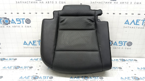 Rear seat cushion, 2nd row, right, Infiniti QX50 19-21, black leather with perforation, wrinkled