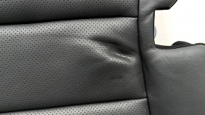 Rear seat cushion, 2nd row, right, Infiniti QX50 19-21, black leather with perforation, wrinkled