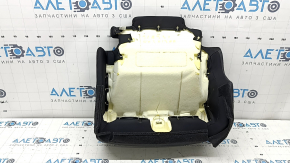 Rear seat cushion, 2nd row, right, Infiniti QX50 19-21, black leather with perforation, wrinkled