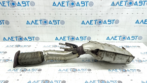 Infiniti QX50 19-22 exhaust pipe with catalytic converter, torn mesh, rusty