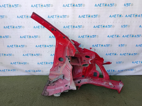 Front left quarter Kia Niro 17-22 HEV, on the body, red, dented threshold