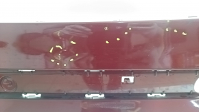 Front bumper, bare, Mercedes H247 GLA 20-23, without parking sensors, red, chipped, paint blistered, damaged mount, repainted