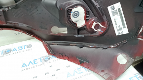 Front bumper, bare, Mercedes H247 GLA 20-23, without parking sensors, red, chipped, paint blistered, damaged mount, repainted