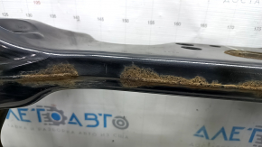 The rear subframe of the Infiniti QX50 19-25 AWD is rusty, with microcracks in the S/B, and a dented ear.
