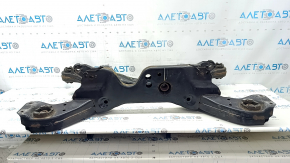 The rear subframe of the Infiniti QX50 19-25 AWD is rusty, with microcracks in the S/B, and a dented ear.