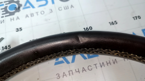 Steering wheel bare Lincoln MKC 15 - leather dark brown, scratches, needs cleaning