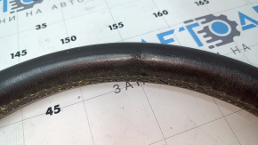 Steering wheel bare Lincoln MKC 15 - leather dark brown, scratches, needs cleaning