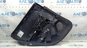 Door trim panel rear right Mercedes H247 GLA 20-26 black leather, black leather insert, chrome trim, with backlight, with chrome handle