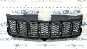 Jeep Grand Cherokee WK2 17-22 radiator grille assembly, gray honeycomb, black gloss frame, sand