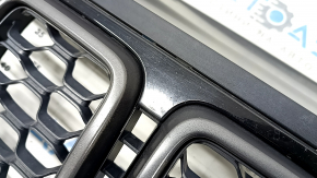 Jeep Grand Cherokee WK2 17-22 radiator grille assembly, gray honeycomb, black gloss frame, sand