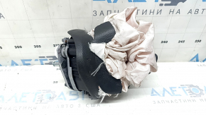 Black, blown steering wheel airbag for the driver's side of a Honda Insight 19-22.