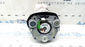 Black, blown steering wheel airbag for the driver's side of a Honda Insight 19-22.