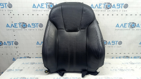 Honda Insight 19-22 driver's seat back upholstery, black leather, heated, perforated, scratches,
