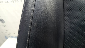 Honda Insight 19-22 driver's seat back upholstery, black leather, heated, perforated, scratches,