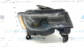 Right front headlight assembly for Jeep Grand Cherokee WK2 16-18 xenon, dark, without washer, deposits on the inside of the glass