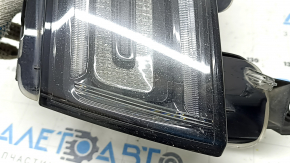 Jeep Grand Cherokee WK2 16-18 xenon front left headlight assembly, dark, no washer, deposits on the inside of the glass