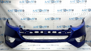 Honda Insight 19-22 blue front bumper B-593M, torn, scratched, dented, cracked
