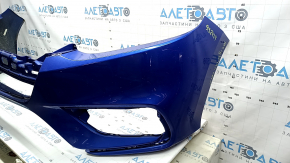 Honda Insight 19-22 blue front bumper B-593M, torn, scratched, dented, cracked
