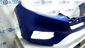 Honda Insight 19-22 blue front bumper B-593M, torn, scratched, dented, cracked