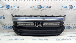 Honda Insight 19-22 radiator grille assembly with emblem, sand, crack in mount