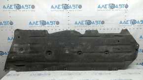 The left underbody protection of a Honda Insight 19-22 is worn and torn.