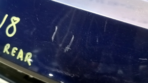 Bare rear bumper upper part of the Audi Q5 80A 18-20 without Park Assist, S-Line, blue, under the towbar, scratches, crack in the mount
