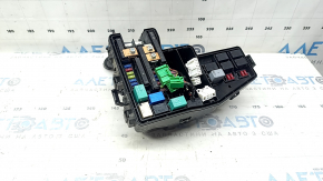 The underhood fuse box for a 19-20 Honda Insight is large, missing a cover and wiring, and the mount is broken.
