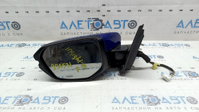 Left side mirror assembly for Honda Insight 19-21, 7 pins, heated, turn signal, blue, worn