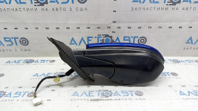 Left side mirror assembly for Honda Insight 19-21, 7 pins, heated, turn signal, blue, worn