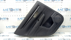 Rear left door panel, Honda CRV 23-26, black leather with orange stitching, Sport, glossy black molding, scratches