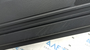 Honda CRV 23-26 black front left door panel, black leather armrest with orange stitching, glossy black molding, worn, butt
