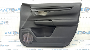 Honda CRV 23-26 black front right door panel, black leather armrest with orange stitching, glossy black molding, bumps, dents
