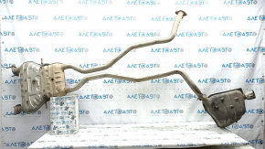 Exhaust line, middle part with barrel, right, Jeep Grand Cherokee WK2 14-20 3.6, 2 pipes, crushed